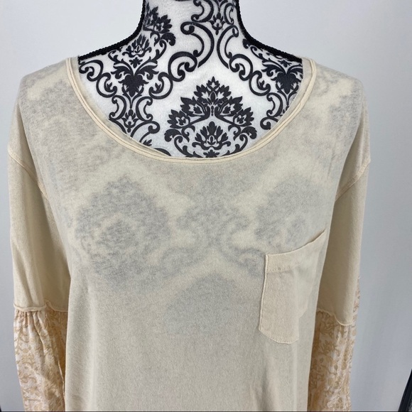 Free People Jade Long Sleeve Women's Contrast Top boho fall spring - Picture 5 of 9